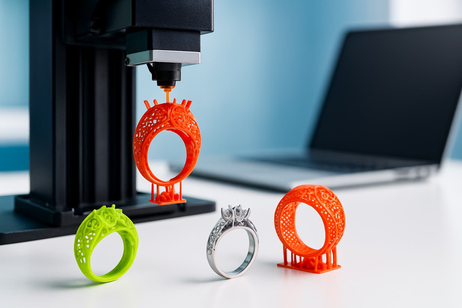 Biżuteria z drukarki 3D FDM - pierścionki i kolczyki