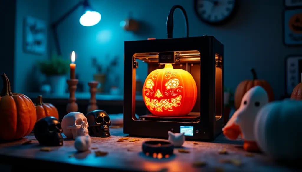Dekoracje Halloween z drukarki 3D - maski, dynie, duchy