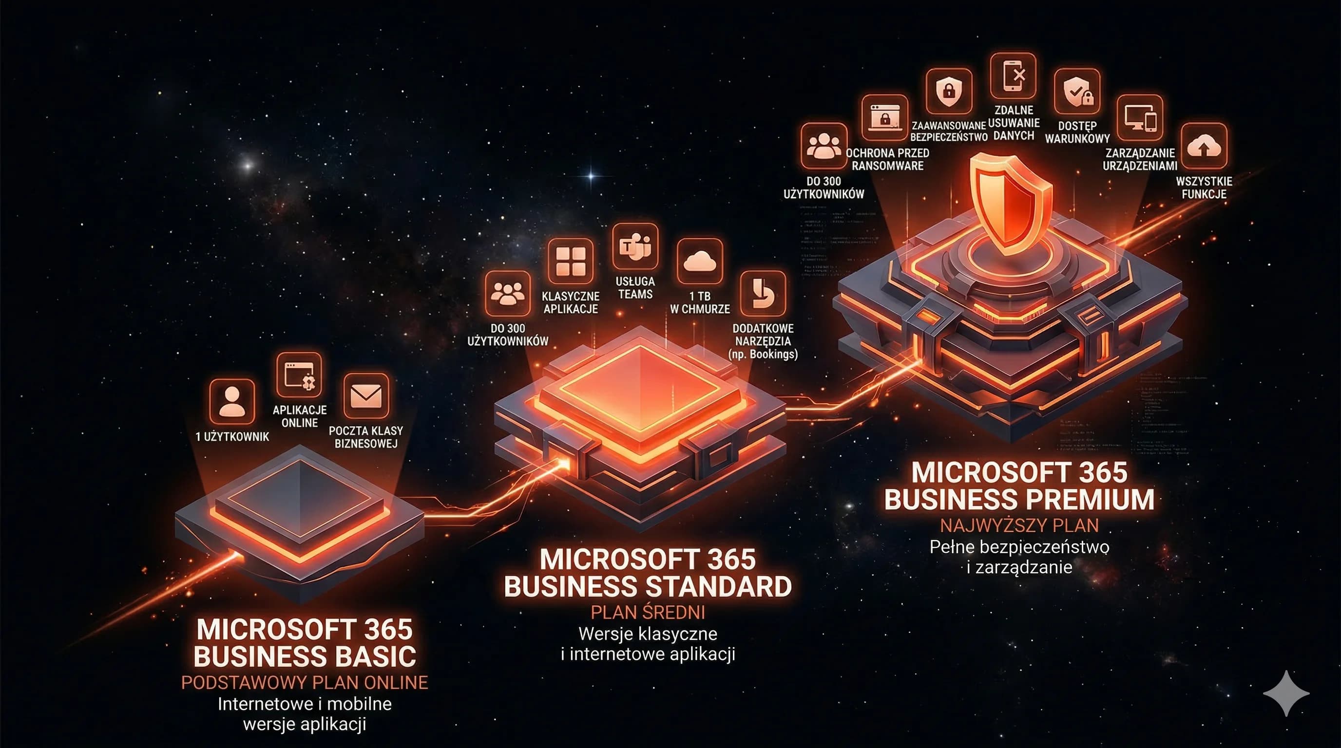 Plany Microsoft 365 Business - porównanie