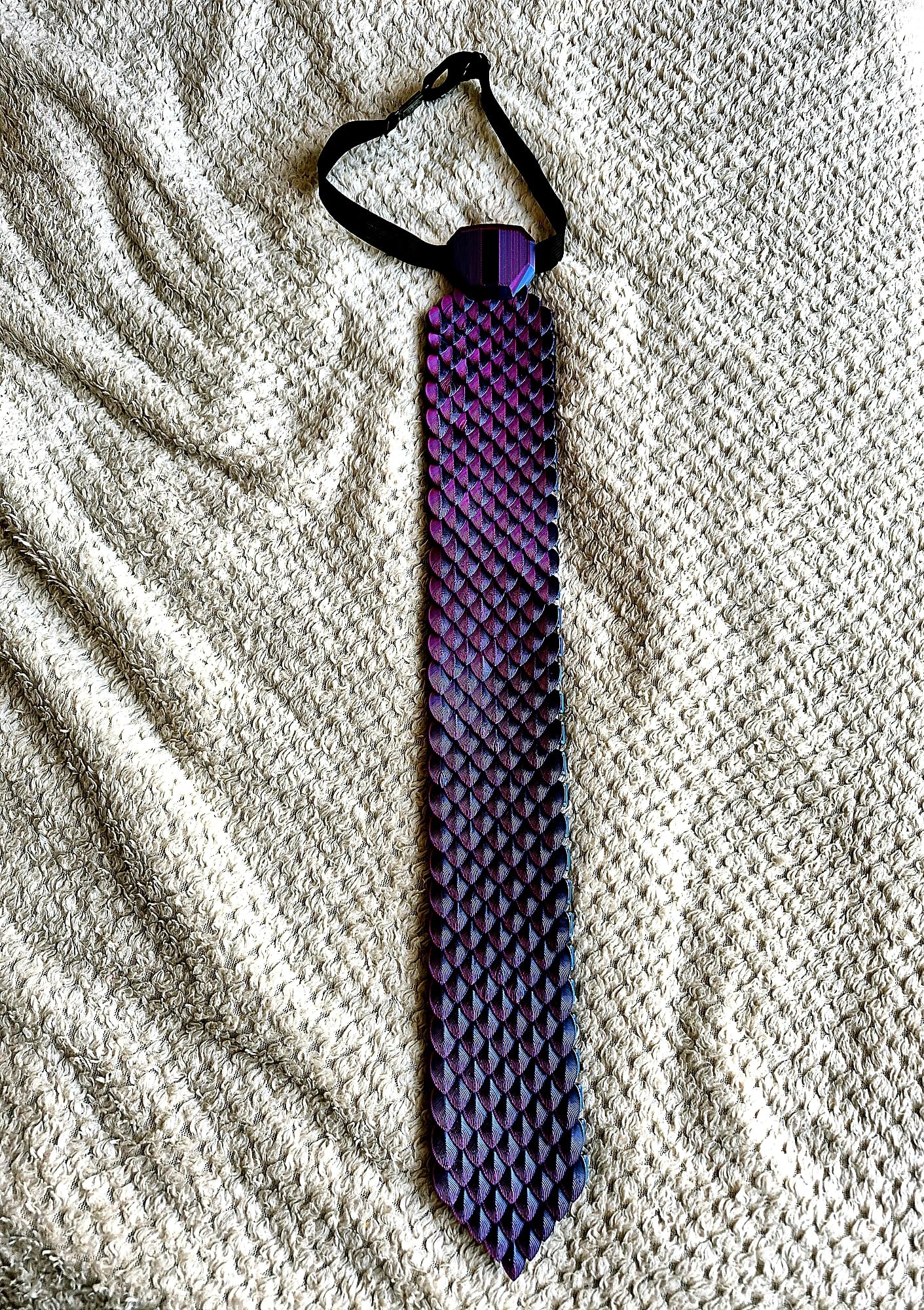 Flexi Krawat Łuski - Midnight - zdjęcie 3