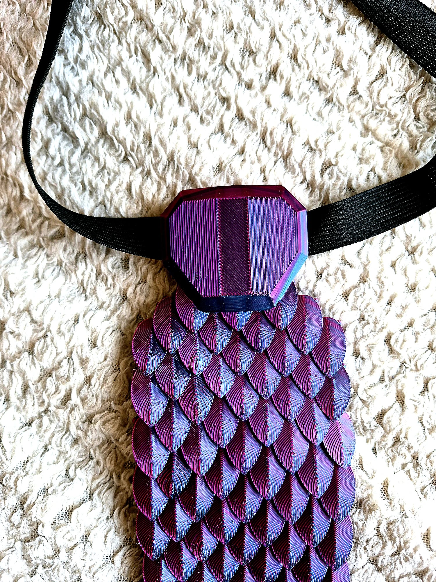 Flexi Krawat Łuski - Midnight - zdjęcie 4