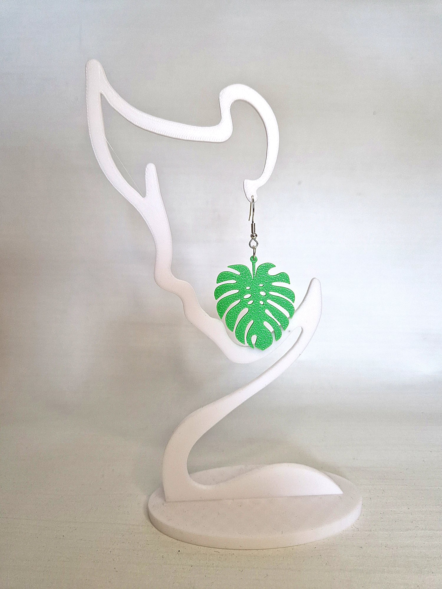 Kolczyki Monstera - Biżuteria druk 3D - zdjęcie 2