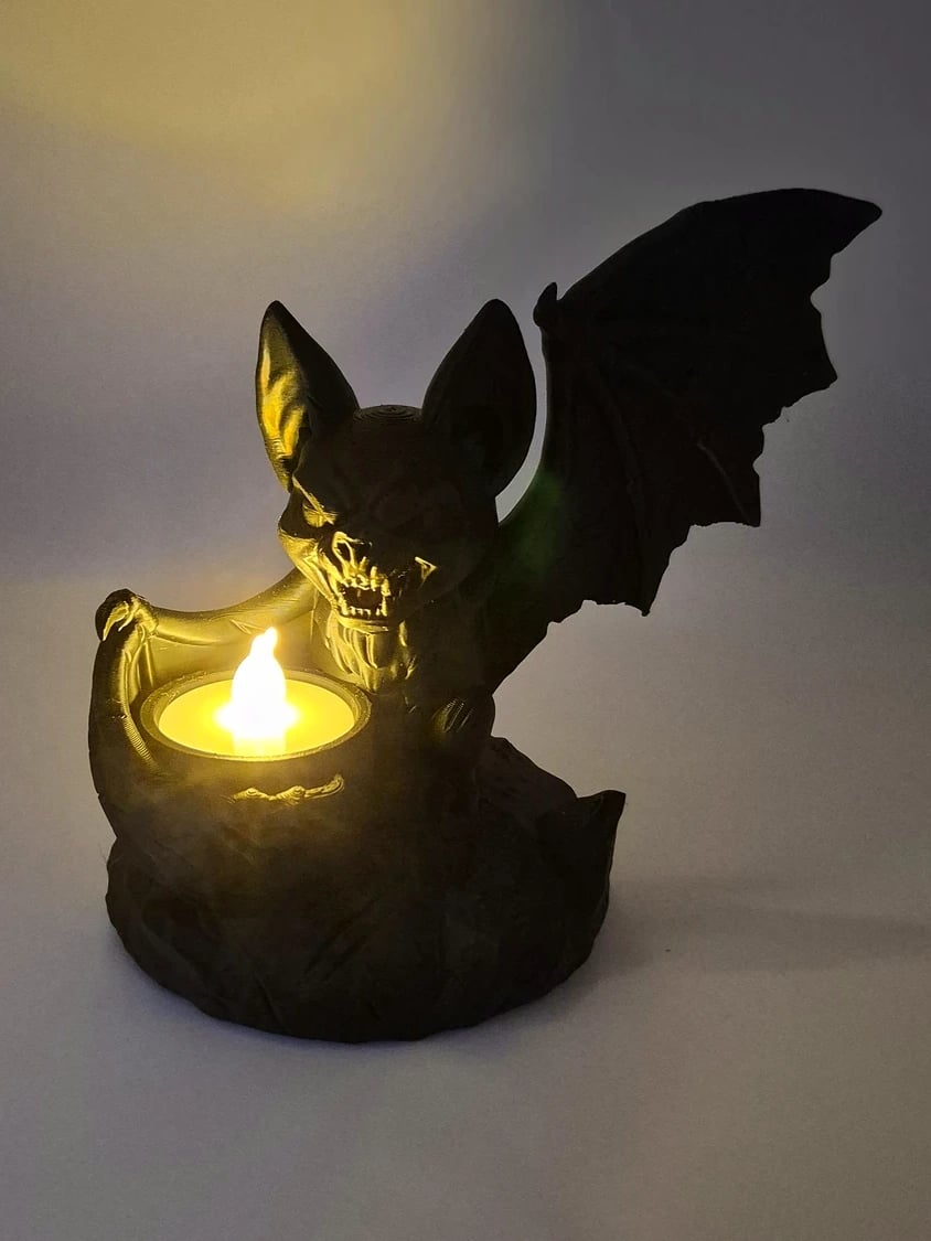 Figurka nietoperza ze świeczką LED na Halloween - zdjęcie 3