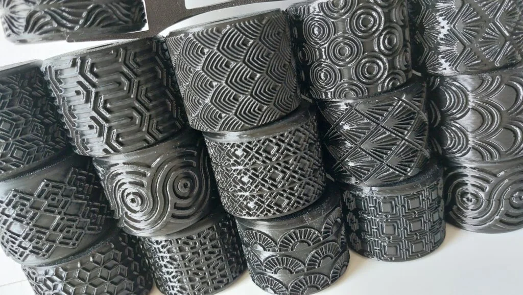 Wałki dekoracyjne – średnia wielkość, druk 3D PLA