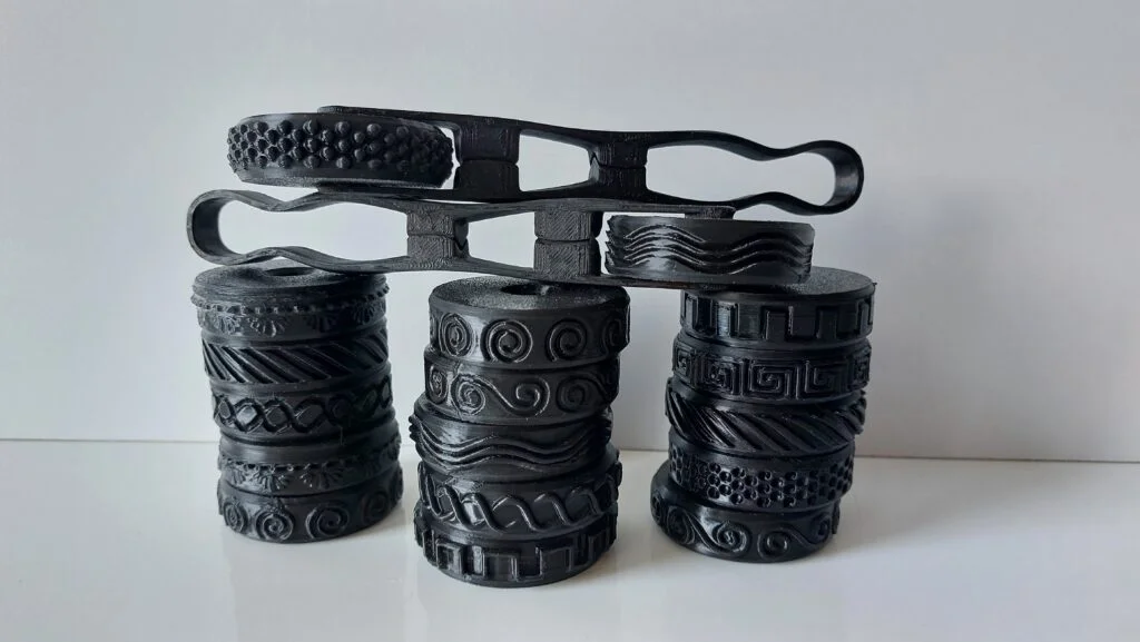 Wałki dekoracyjne do ciasta i gliny – druk 3D PLA